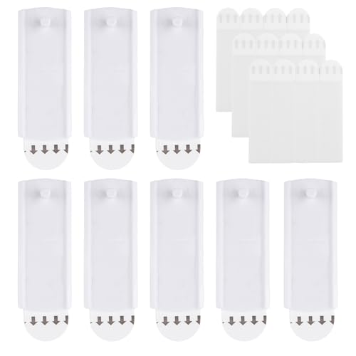Batheidon Colgador de Marco Universal Grande, cuelga facil – Set de 8 Ganchos + 12 Tiras Adhesivas Removibles – Resistente y Sin Daños – Soporta Hasta 1.8 kg por Ganchos – Ideal para Paredes Lisas
