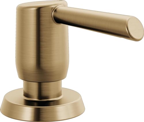 Delta Faucet Essa Pump Soap/ Lotion Dispenser Gold Countertop Soap Dispenser Top Fill Deck Mount Soap Dispenser Champagne Bronze RP100736CZ