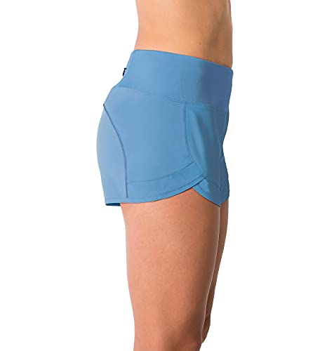 Tough Mode Womens 3" Lightweight Running WOD Volleyball Shorts Workout Mesh Liner Zip Pocket