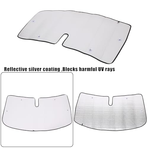 Windshield Sun Shade Compatible with Land Rover Range Rover Sport 2014-2022， Front Window Sun Shade UV Rays Sun Visor Protector Keep Your Vehicle Cool (Silver) - Image 5