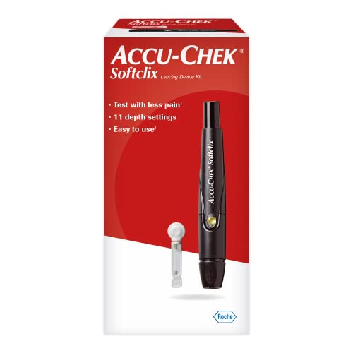 Accu-Chek Softclix Diabetes Lancing Device with 10 Softclix Lancets for Diabetic Blood Glucose Testing (Packaging May Vary)