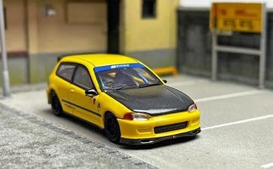 ミニカー 1/64 street weapon Civic Amazon | Street Weapon 1/64 ミニカー シビック Civic EG6 黒/黄