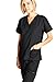 Dagacci Medical Uniform Womens and Mens Scrub Set Unisex Medical Scrub Shirt Top and Pant, Black, Small