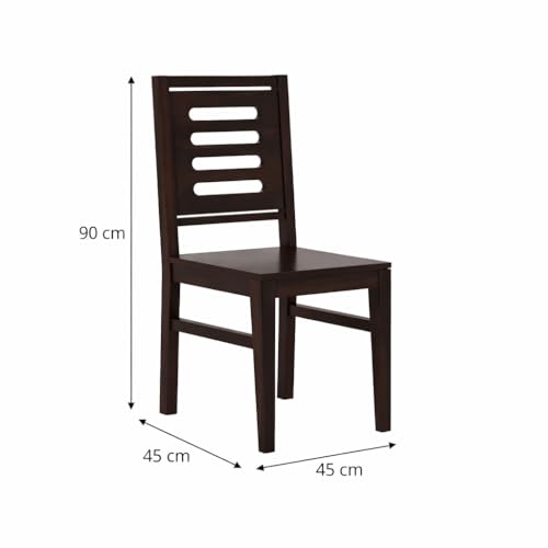 Image of Varsha Furniture Solid Sheesham Wood Dining Chair for Dining Room Set of 2 | Wooden Study Chairs | Multipurpose Chair (Walnut Finish)