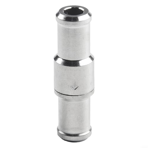 Aluminum Inline One-Way Check Valve for Vacuum Hose 6mm/8mm/10mm/12mm, Non-Return Fuel Air Water Oil Cooler Line Fit Car Marine Industrial Use(12mm)