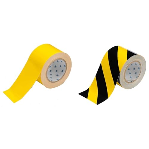 Brady 104372 ToughStripe Floor Marking Tape - Yellow, Non-Abrasive Tape - 4