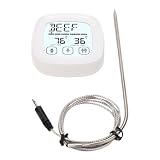 Generic Digitales Grillthermometer, Multifunktionaler Temperaturtester mit Timer Zum Kochen, Braten, Grillen, Camping, Veranstaltungen
