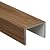 Pipe Covers for Bathroom, Weatherproofing Pipe Coverings/ Pipework Concealer Hider/ Enclosure U Shape Pipe Cover for Under Sink Pipes Ducting Venting Hidding, Wood Grain(L W D 60x5x5cm/23.6x2x2in)
