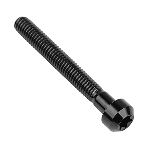 Image of Titanium Torx Square Head M6 x 10 15 20 25 30 35 40 45 50 60 65 70 80mm Screw Pack of 5 (Black, M6x45mm)