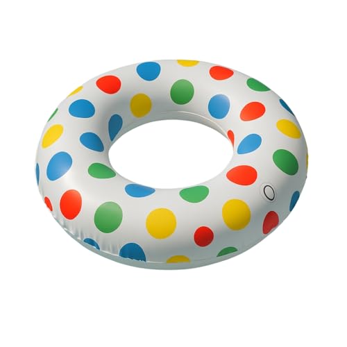 Boya Inflable Gigante Redondo de Lunares 91cm Mulitcolore para niños y adultos, piscina o playa