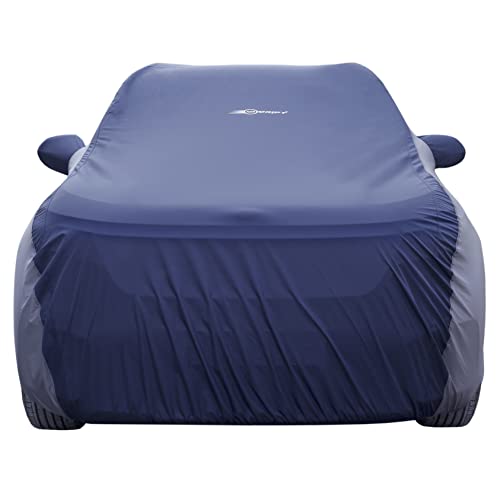 Image of NEODRIFT 'SuperTech' Car Cover for Maruti Suzuki Ertiga 2026 (All Weather Protection, 100% Water-Resistant, Tailored Fit, Multi-Layered & Breathable Fabric) (Colour: Blue+L.Grey)