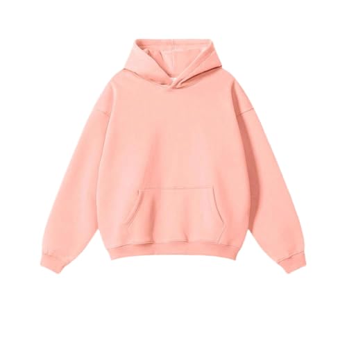 Sudaderas con capucha unisex de forro polar para mujer y hombre, color liso, para otoño e invierno, Pnnrk, L