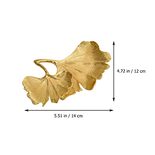 Holibanna Gioielli di Metallo Piatto Ginkgo Foglia...