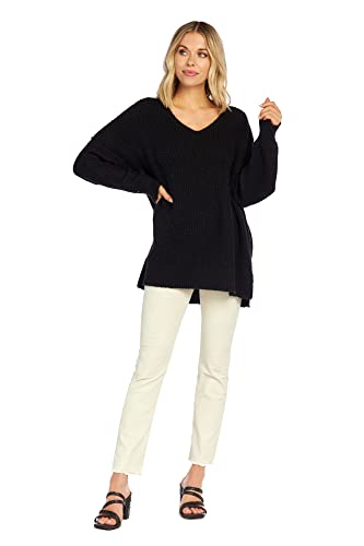 Image of Mud Pie Women's Mud Pie Avalon Womens Waffle Oversized Sweater
