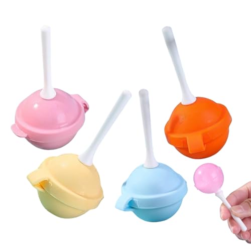 Moldes de silicona de alimenticio, molde | Juego de cocina antiadherente flexible de 4 paquetes con asas, moldes pop para gelatinas de chocolate y piruletas reutilizables