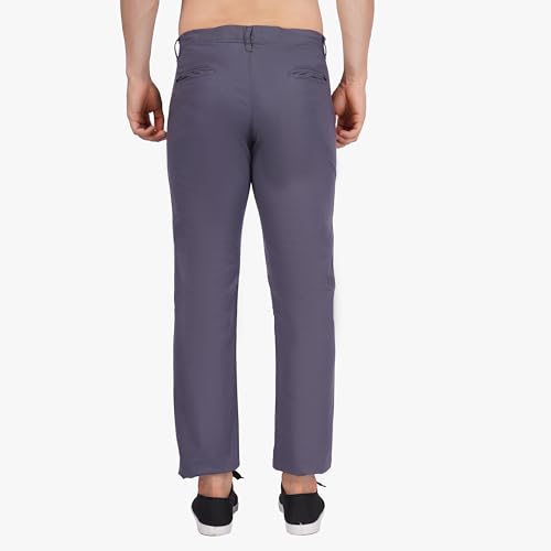 Image of Men's Regular Fit Linen Trousers | Slim Fit Lightweight Casual Pants | Stylish Dress Pants for Office or Travel | Premium Luxury Linen Trouser Pant with Breathable Comfort