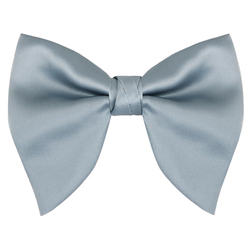 Image of Alizeal Velvet Pre-tied Adjustable Bow Tie for Men Oversize Formal Solid Tuxedo Bowtie