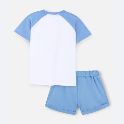 Image of Nap Chief Girls Cotton Cartoon Characters and Printed Co ord Sets, T Shirt and Shorts for Casual Wear