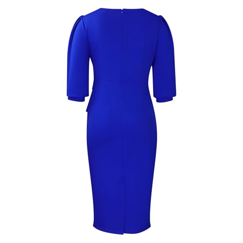 Image of ZVO Midi Dress for Women Pencil Dress Fashion Work Dress Elegant Church Dress High Waist Outfits