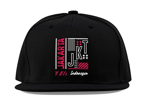 Casquette Jakarta visière plate coton respirant noir taille unique sport