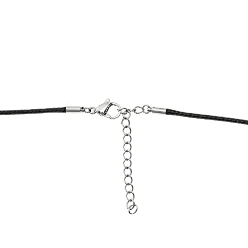 Metro Jewelry Stainless Steel Shark Tooth Pendant for Men with Black Ion Plating 24 Inches Long Leather Cord with Lobster Claw4