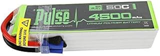 Pulse 4500mah 50C 18.5V 5S Lipo Battery with EC5 Connector - Lipo Battery for Remote Control Toy Vehicle for Adult (RC Helicopter, RC Airplane) (HELIDIRECT)