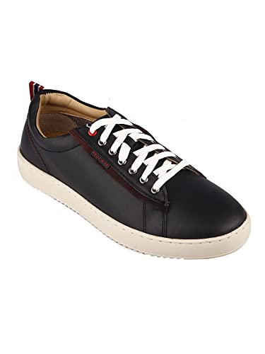 Image of Red Chief Black Leather Casual Shoes for Men RC3719