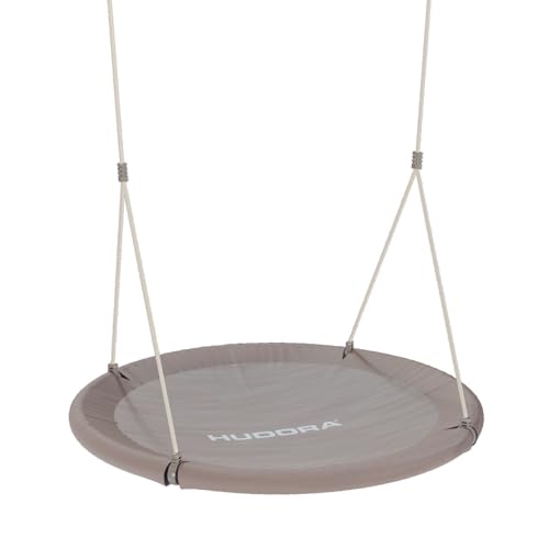 HUDORA Columpio Nido Lounge - Sand - Nido de Columpio Ajustable en Altura con diámetro de 110cm para hasta 150kg - Columpio Colgante con Asiento Cerrado