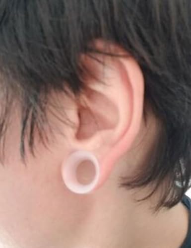 10G-50mm Clear Silicone Gauges for Ear Double Flared Ear Gauges Tunnels Flexible Plugs Tunnel Earrings for Women Men3