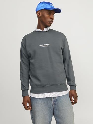 JACK & JONES Herren Jorvesterbro Sweat Crew Neck Noos 12241694,Iron Gate,XS – Ansicht 2