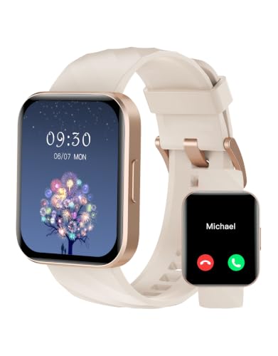 RUIMEN Reloj Inteligente Mujer Hombre con Llamada,1,83" Smartwatch con Pulsómetro,Podómetro,Oxímetro,Monitor Sueño,Esfera de reloj personalizada,Impermeable IP68 Pulsera de actividad para iOS Android