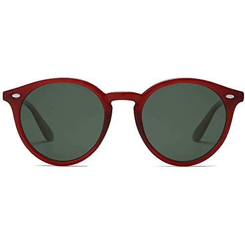Image of SOJOS Retro Round Polarized Sunglasses for Women Men Classic Vintage Sunnies SJ2069