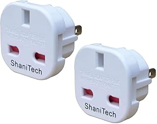 ShaniTech Pack of 2 Travel Adaptor Plug Suitable for UK to USA, Canada, Mexico, Australia, New Zealand Refer to Description for Country List Adapter