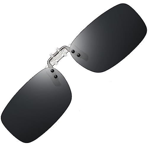Polarized Clip On Sunglasses,Transparent Flip,Unisex,1.00mm Thickened Lenses