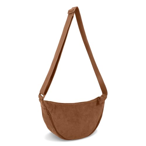 Image of Nylon Crescent Crossbody Bag for Women Purses Trendy Men,Small Travel Sling Bag Hobo