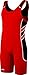 Asics Men's Unrestrained Wrestling Singlet (Red/Black)