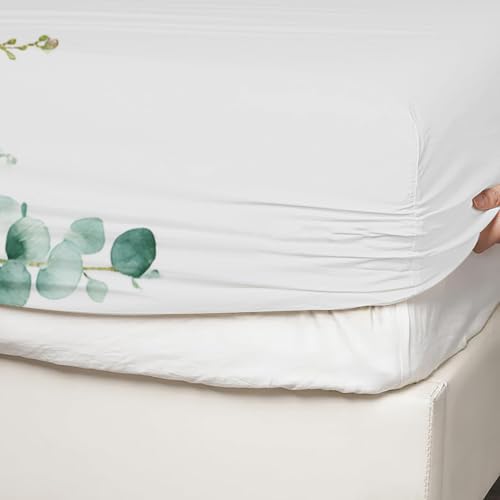 Housse de couette 220x240 fleurs zip anti-glissement parure lit vert douce