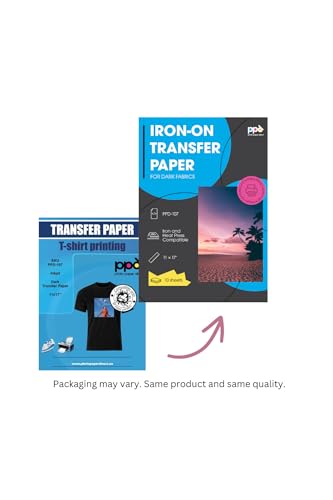 Image of PPD 10 Sheets 11x17 inch Iron-on Heat Transfer Paper Dark Fabrics Inkjet