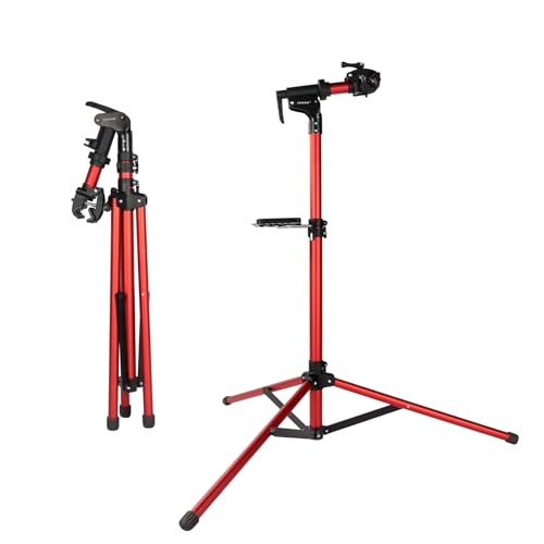 TIJYSH red Bike Repair Stand -Three Legs
