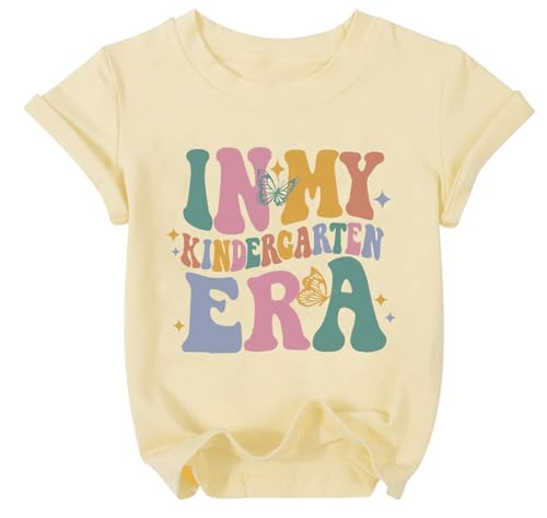 YHHR Kindergarten Shirt Boys Girls First Day of Kindergarten Little Kids Tshirt 2025 Back to School Gift Tee