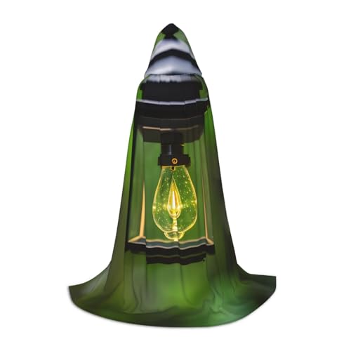 MDATT Cape à capuche luciole et lanterne pour Halloween, cosplay, carnaval, sorcière