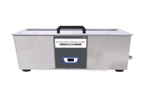 30L Professional Digital Ultrasonic Cleaner with Heater & Timer, 840W Commercial Grade, Extra-Long Stainless Steel Tank for Guns, Rifle Parts, etc