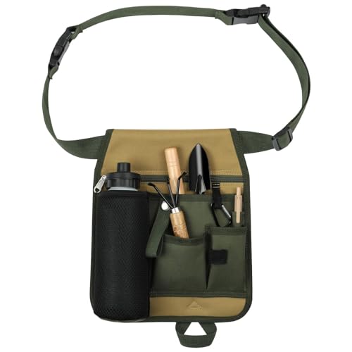 Alaoo Gartenwerkzeuge Gürteltasche mit 6 Taschen hochwertige Werkzeuggürtel Herren Verstellbare Kinder Werkzeugtasche Gürtel Gartengeräte-Speicher-Beutel Oxford Werkzeug Gürteltasche 28 * 23cm