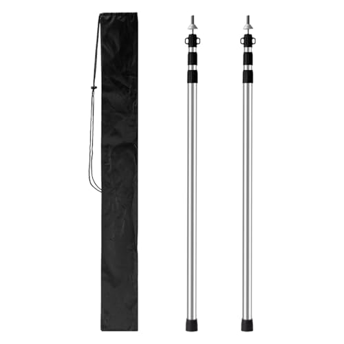 Bâtons de voile d'ombrage pliables pour pique-nique et bivouac en forêt avec bâche de tente