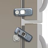 Heart of Tafiti 5 Pack Childproof Refrigerator Lock, French Fridge Door Latches, Baby Safety Locks for Cabinet, Cupboard, Drawers, Dishwasher, Oven, Closet, Strong Adhesive-Easy to Install, Clear