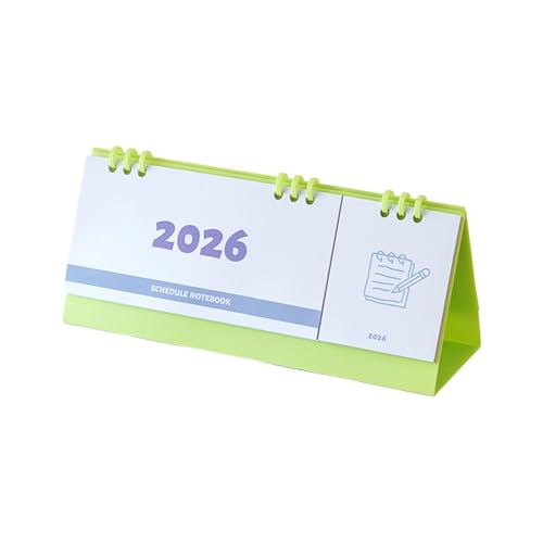 2026 卓上カレンダーメモパッド & コーム結合ポータブルマンスリープランナーオフィスホームスクールスケジュール紙プランナー
