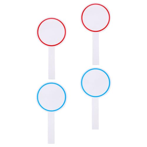 NUOBESTY 4 Piezas De Borrado En Seco Paleta De Respuesta Pizarra Blanca Paletas De Doble Cara Pizarra Blanca De Mano Marcadores De Mano Borrables Signos Paletas De Subasta Para Juegos De