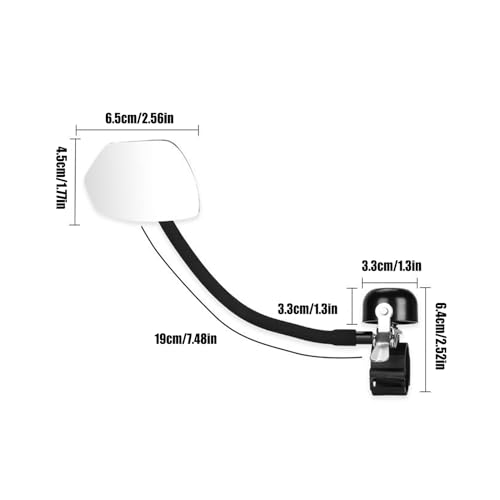 Rétroviseur de vélo avec avertisseur sonore et miroir ajustable 360