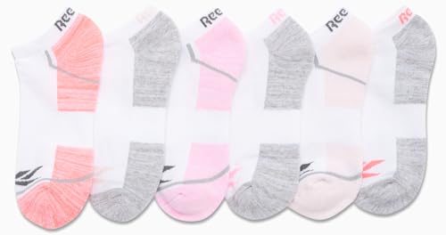 Reebok Women's Low Cut Athletic No Show Socks - Soft Cushioned, Breathable, 6 Pack (Size 4-10), White4