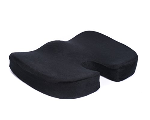 Tofern Coccyx Orthopédique Mousse À Mémoire Coussin De Siège Voiture Coussin pour Les Douleurs Lombaires Coccyx Et La Douleur Sciatique (Nior)